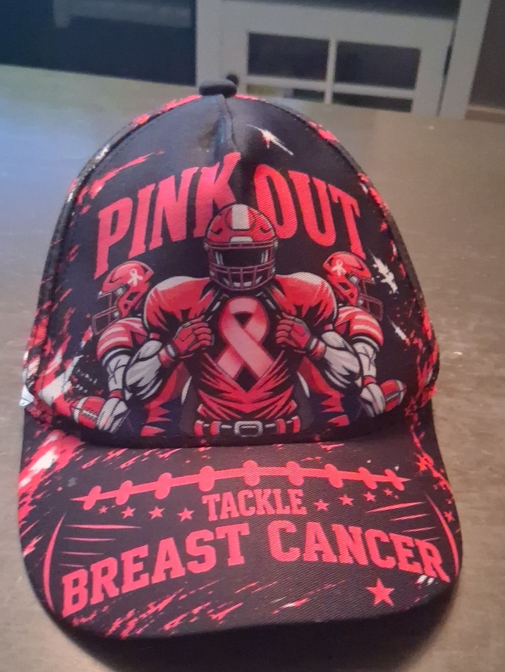 Pink Out Football Cap - Breast Cancer Awareness